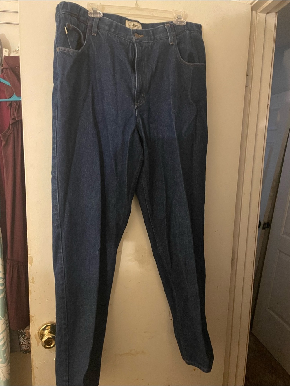L.L. Bean Men’s Slim Straight Dark Blue Jeans